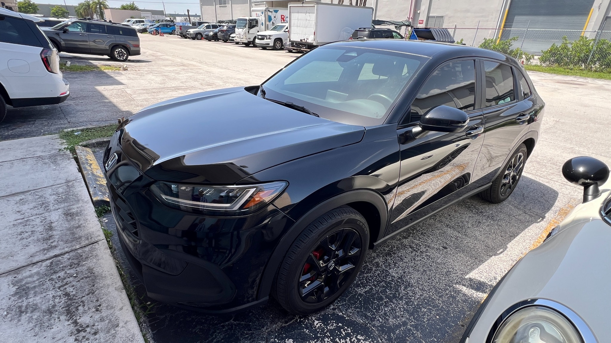 Honda HR-V preparado para el proceso de envío
